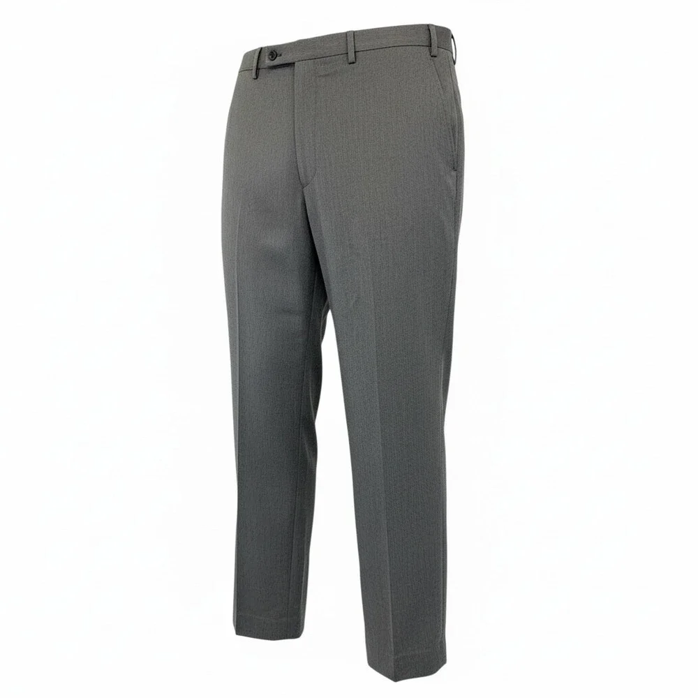 Lauren Ralph Lauren‎ Mens Grey Flat Front Dress Pants 36W x 32L (C42) NWTs